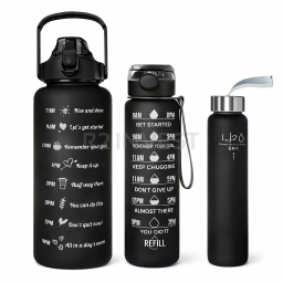 Zestaw bidonów 2000ml+900ml+300ml black