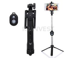 Monopod selfie holder bluetooth black + tripod