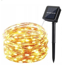 Solar copper wire string light 10m 100pcs LED